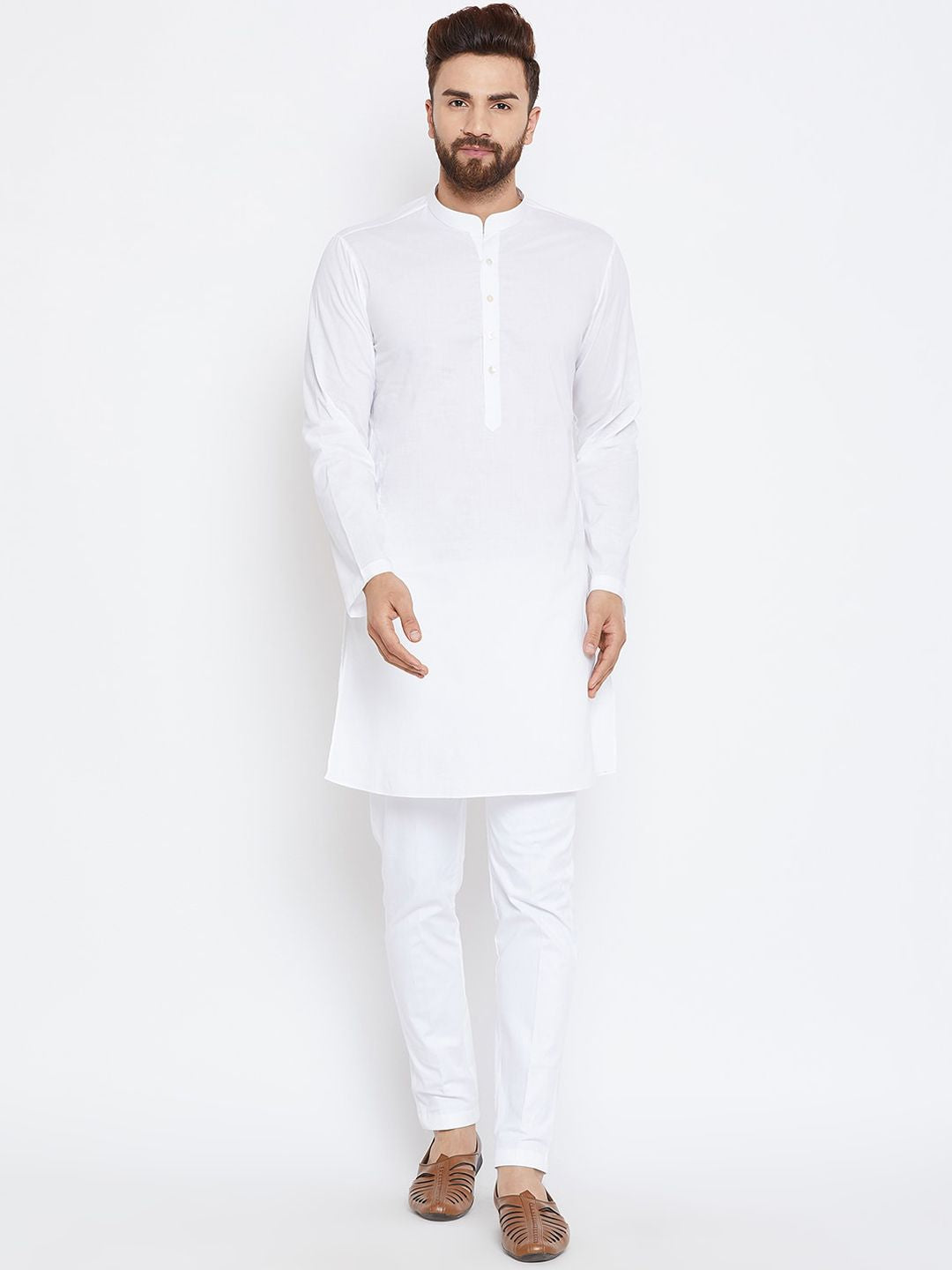 See Designs Men White Solid Pyjamas