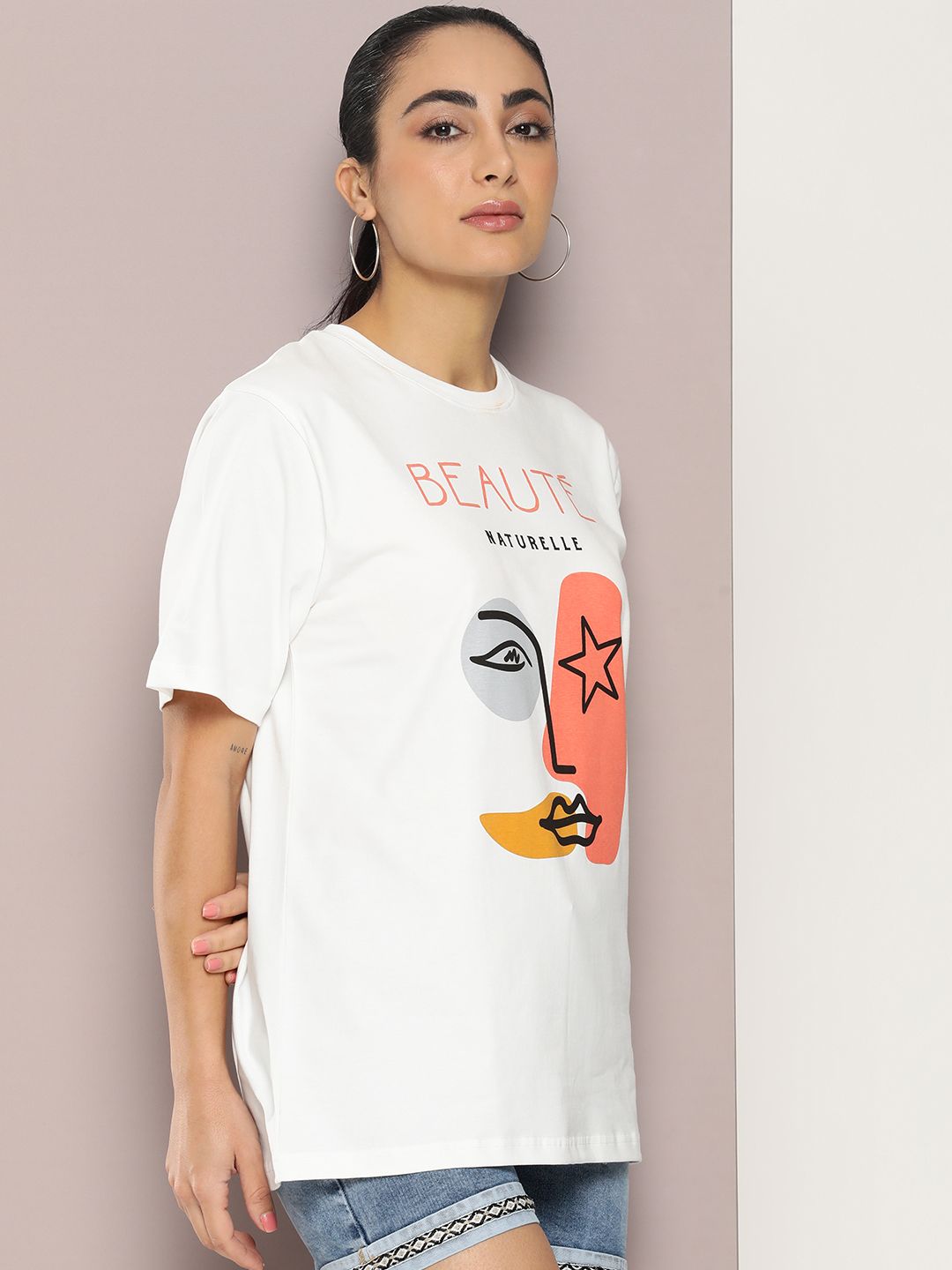 DILLINGER Women Graphic Printed  Oversized T-shirt
