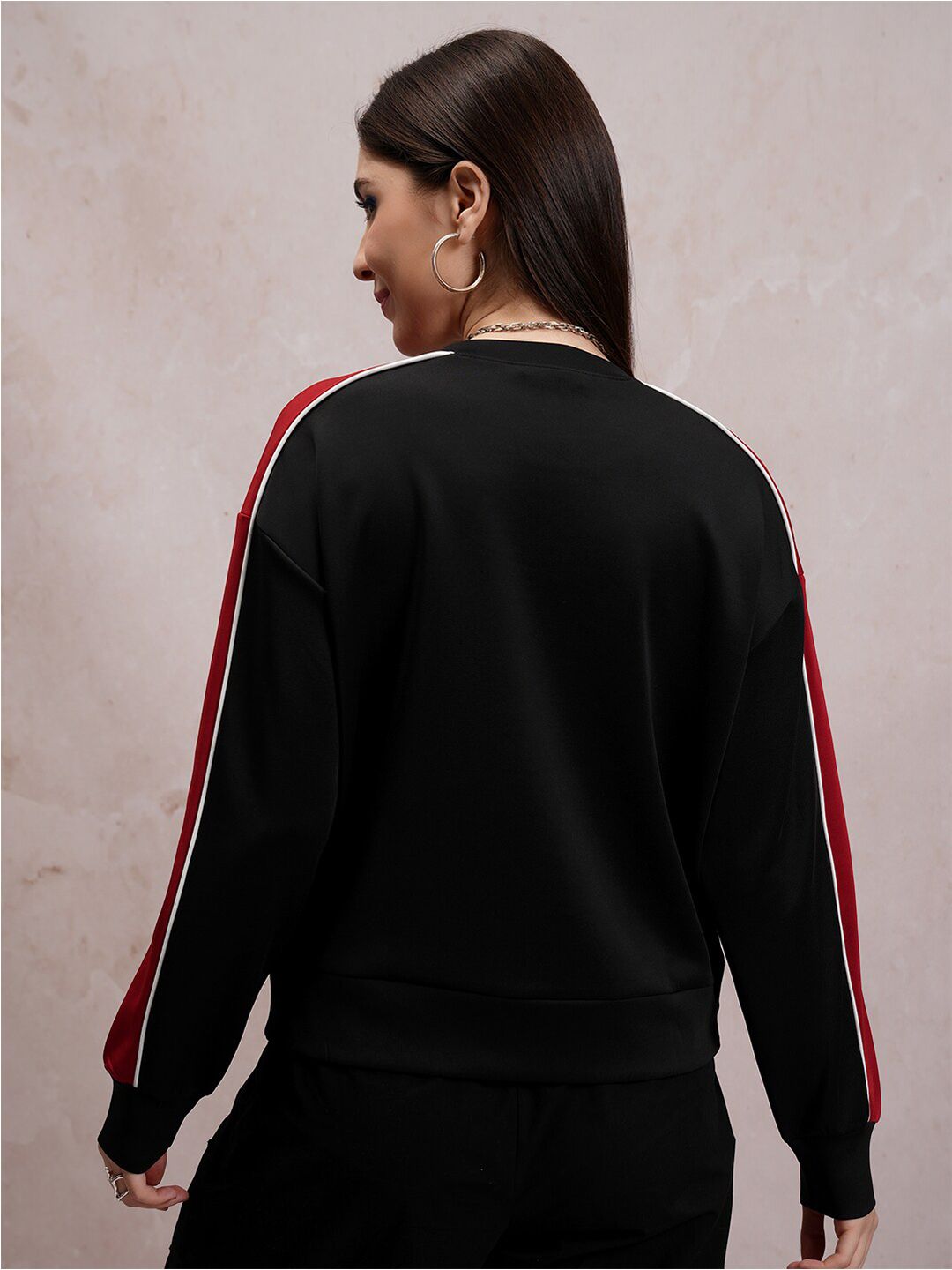 Tokyo Talkies Black Printed Pullover Sweatshirt