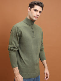 HIGHLANDER Mock Collar Acrylic Pullover