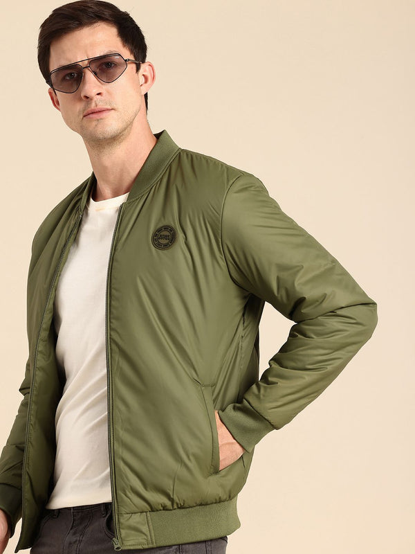 Being Human Mandarin Collar Long Sleeves Bomber Jacket