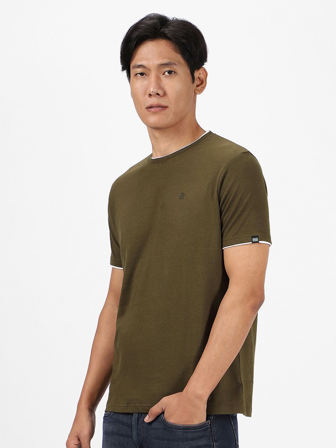 Urbano Fashion Round Neck Bio Finish Slim Fit Pure Cotton T-shirt