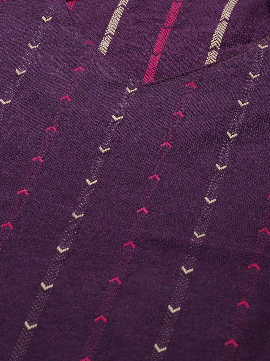 KALINI Geometric Printed Regular Kurta with Trousers
