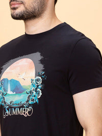 Being Human Graphic Printed Round Neck Casual T-shirt