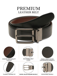 Teakwood Leathers Men Leather Reversible Formal Belt