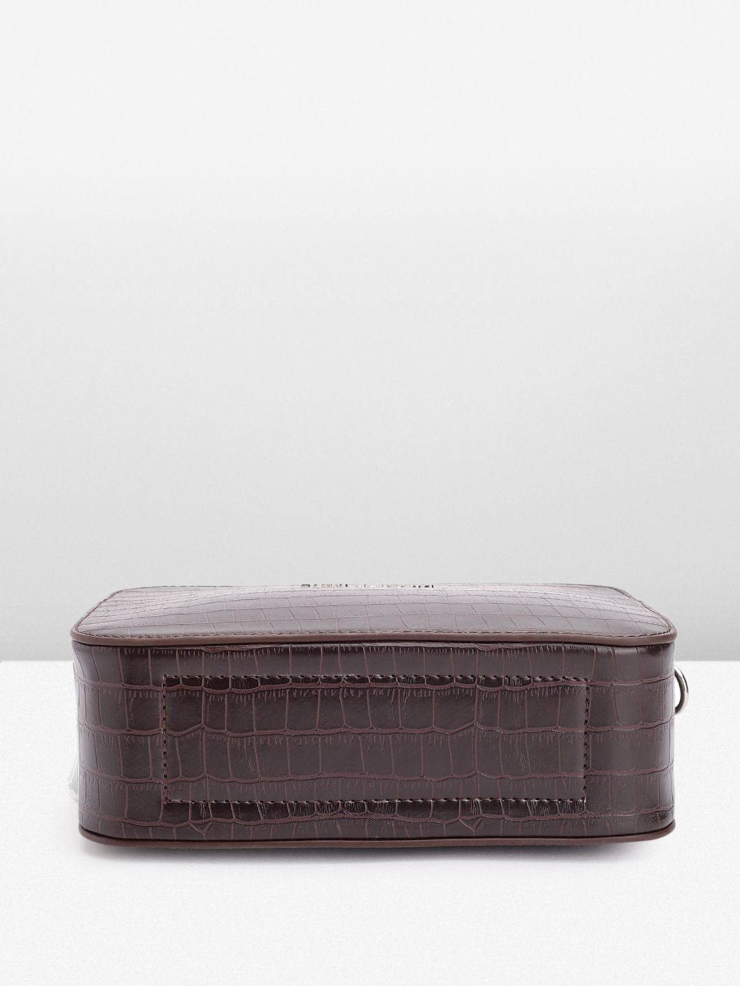 Lino Perros Croc Textured Structured Sling Bag