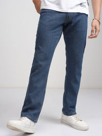 HIGHLANDER Men Blue Straight Fit Clean Look Stretchable Jeans