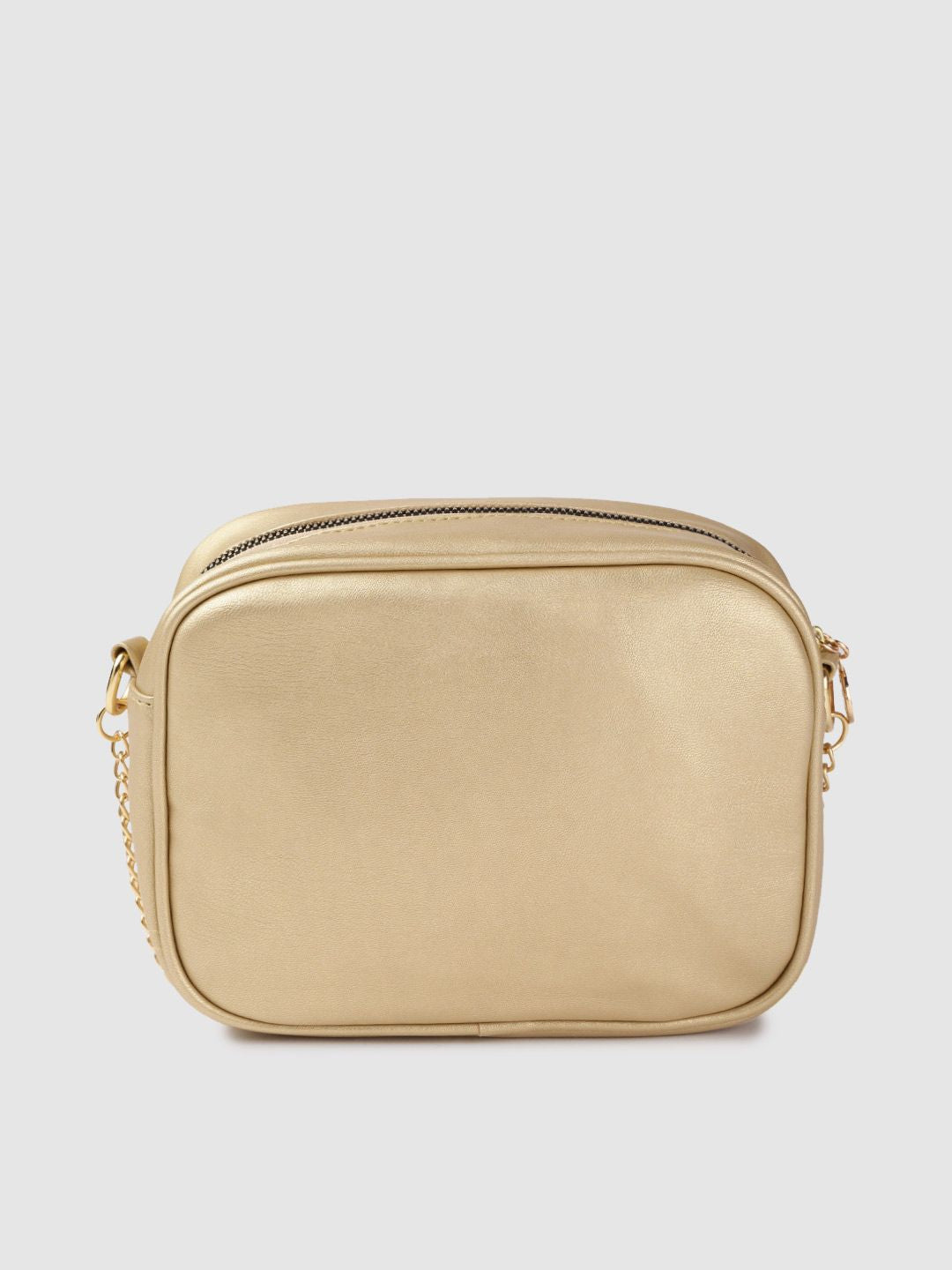 Lino Perros Women Gold-Toned Quilted Sling Bag