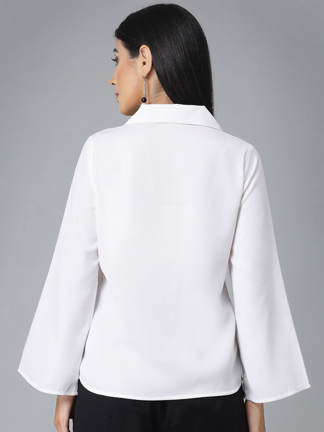 Style Quotient White Smart Spread Collar Formal Shirt