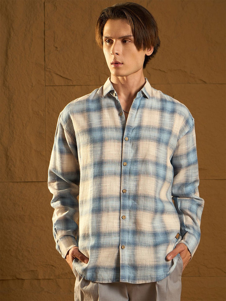 DENNISON Drop Shoulder Oversized Checked Shirt