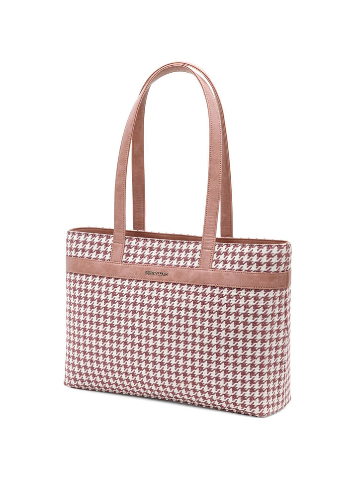 Berrylush Checked Structured Handheld Bag
