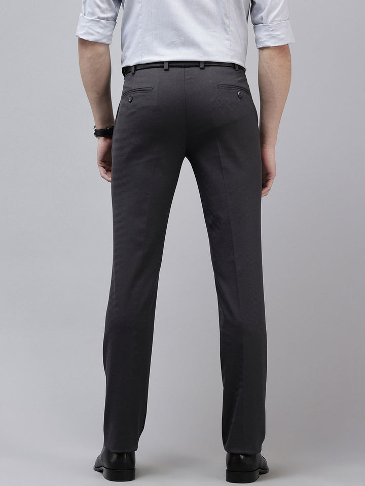 Park Avenue Men Textured Slim Fit Trousers