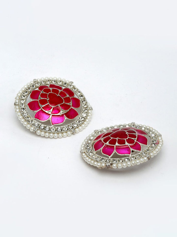 PANASH Silver Plated Studs Earrings
