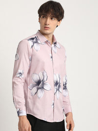 THE BEAR HOUSE Men FloralPrinted Slim Fit Casual Shirt