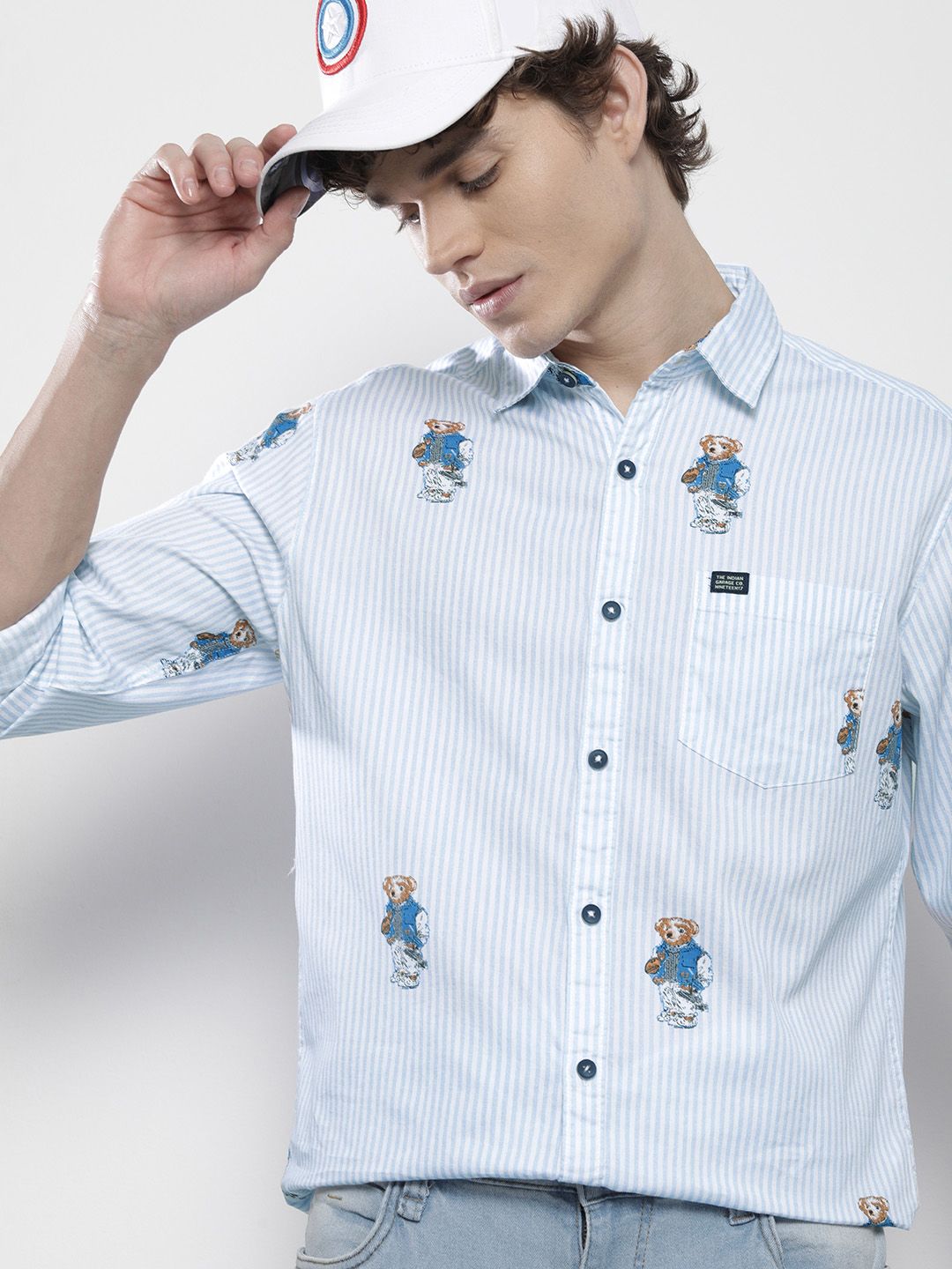 The Indian Garage Co Pure Cotton Animal Printed Casual Shirt