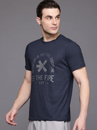 HRX by Hrithik Roshan Rapid-Dry Brand Logo Print Training T-shirt