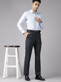 Park Avenue Men Checker Printed Formal Trousers