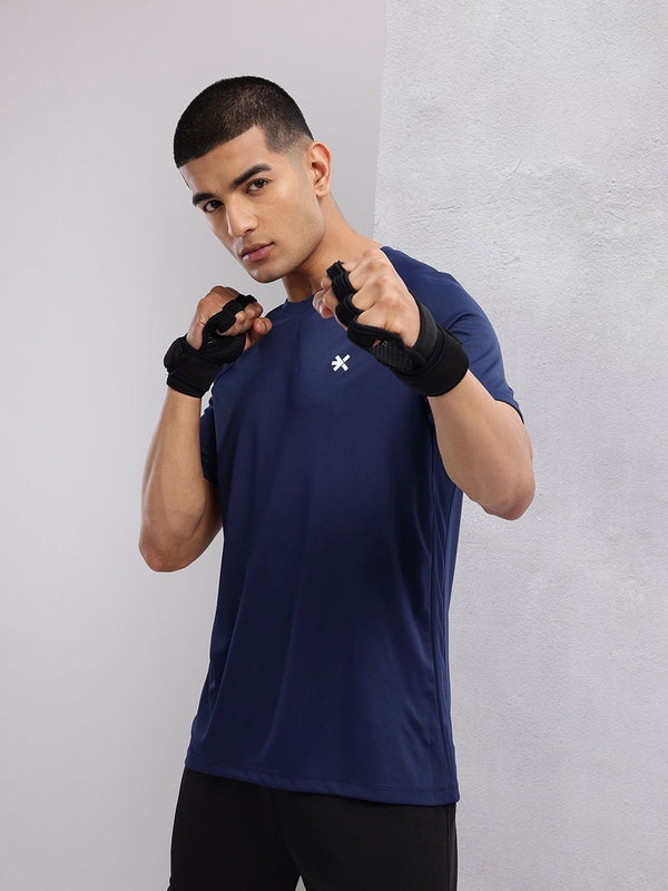 HRX oleh Hrithik Roshan Logo Jenama Detail Raglan Lengan Latihan Rapid-kering T-Shirt