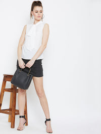 Berrylush Women White Solid Top