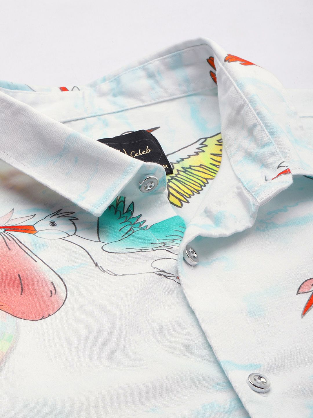 The Indian Garage Co Men Slim Fit Floral Printed Cotton Casual Shirt