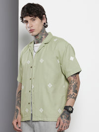 The Indian Garage Co Self Design Relaxed Fit Casual Shirt