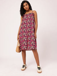 DressBerry Tropical Holiday Temptation Ruffles Gracefully Strapped A-line Dress