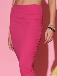 STREET 9 Ribbed Crop Top With Maxi Skirt
