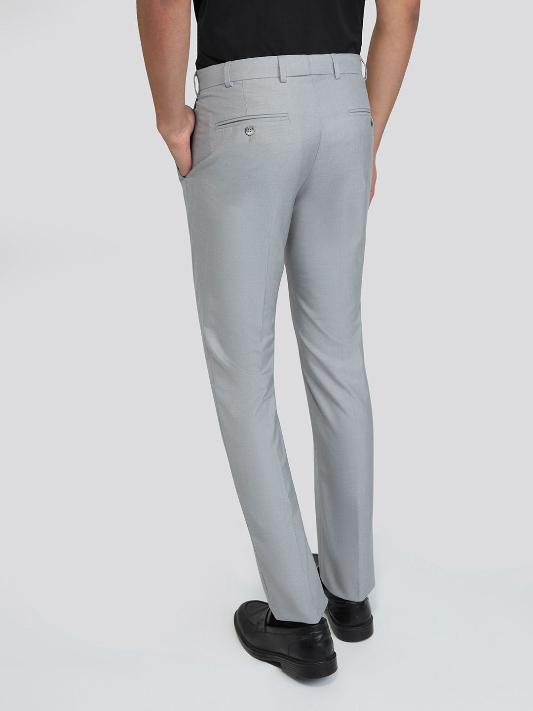 Raymond Men Textured Slim Fit Easy Wash Trousers