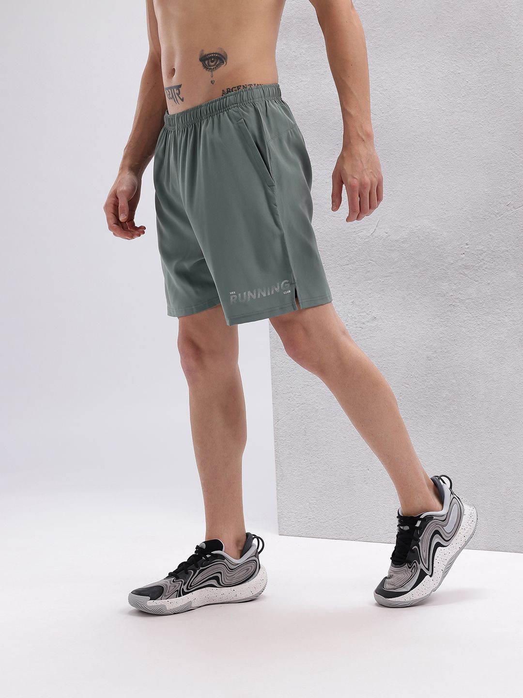 HRX by Hrithik Roshan Men Typography Print Rapid-Dry Running Shorts