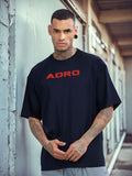 ADRO Graphic Printed Drop-Shoulder Sleeves Cotton Oversized T-shirt