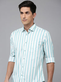 Park Avenue Slim Fit Striped Pure Cotton Casual Shirt