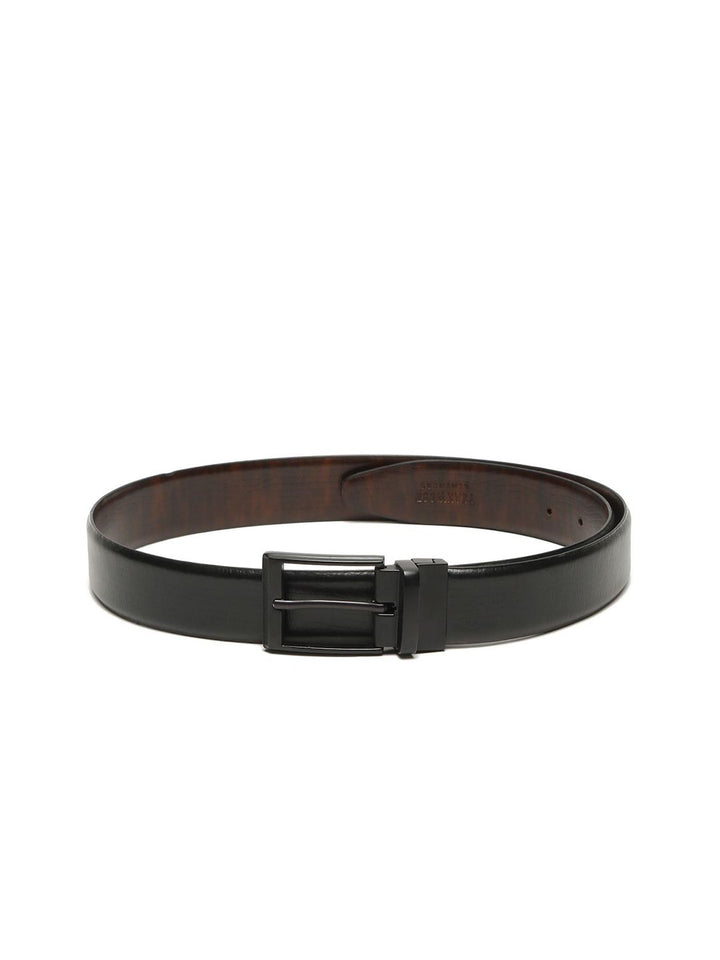 Teakwood Leathers Men Textured Leather Reversible Formal Belt