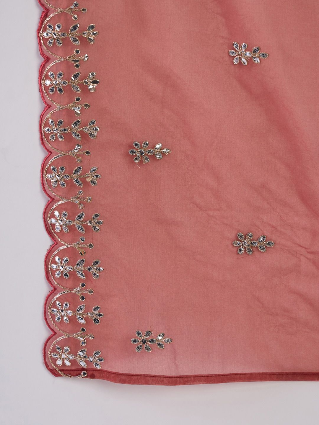 Indo Era Ethnic Motifs Embroidered Notched Neck Straight Kurta with Trousers &  Dupatta