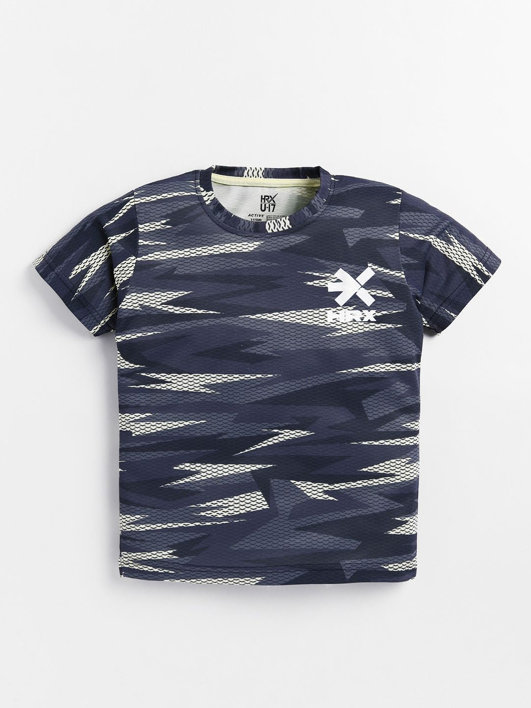 HRX by Hrithik Roshan Boys Printed Rapid Dry Sports T-shirt