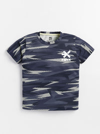 HRX by Hrithik Roshan Boys Printed Rapid Dry Sports T-shirt
