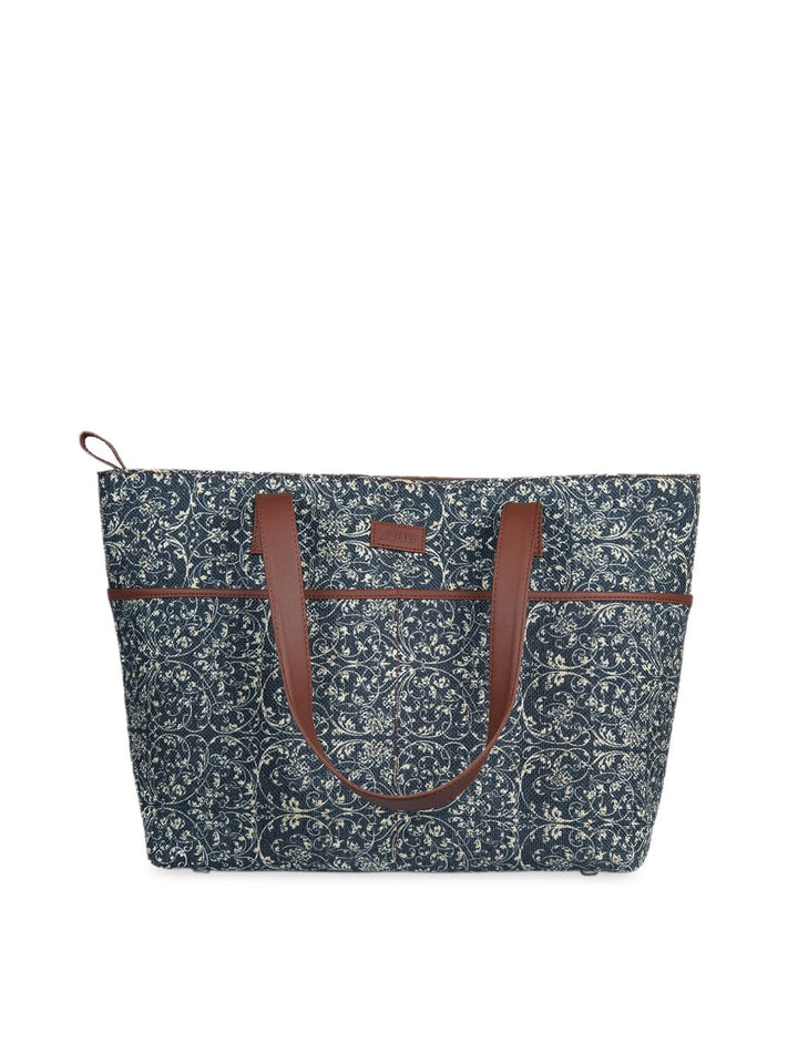 ZOUK Women Navy Blue Stylish Shopper Bag