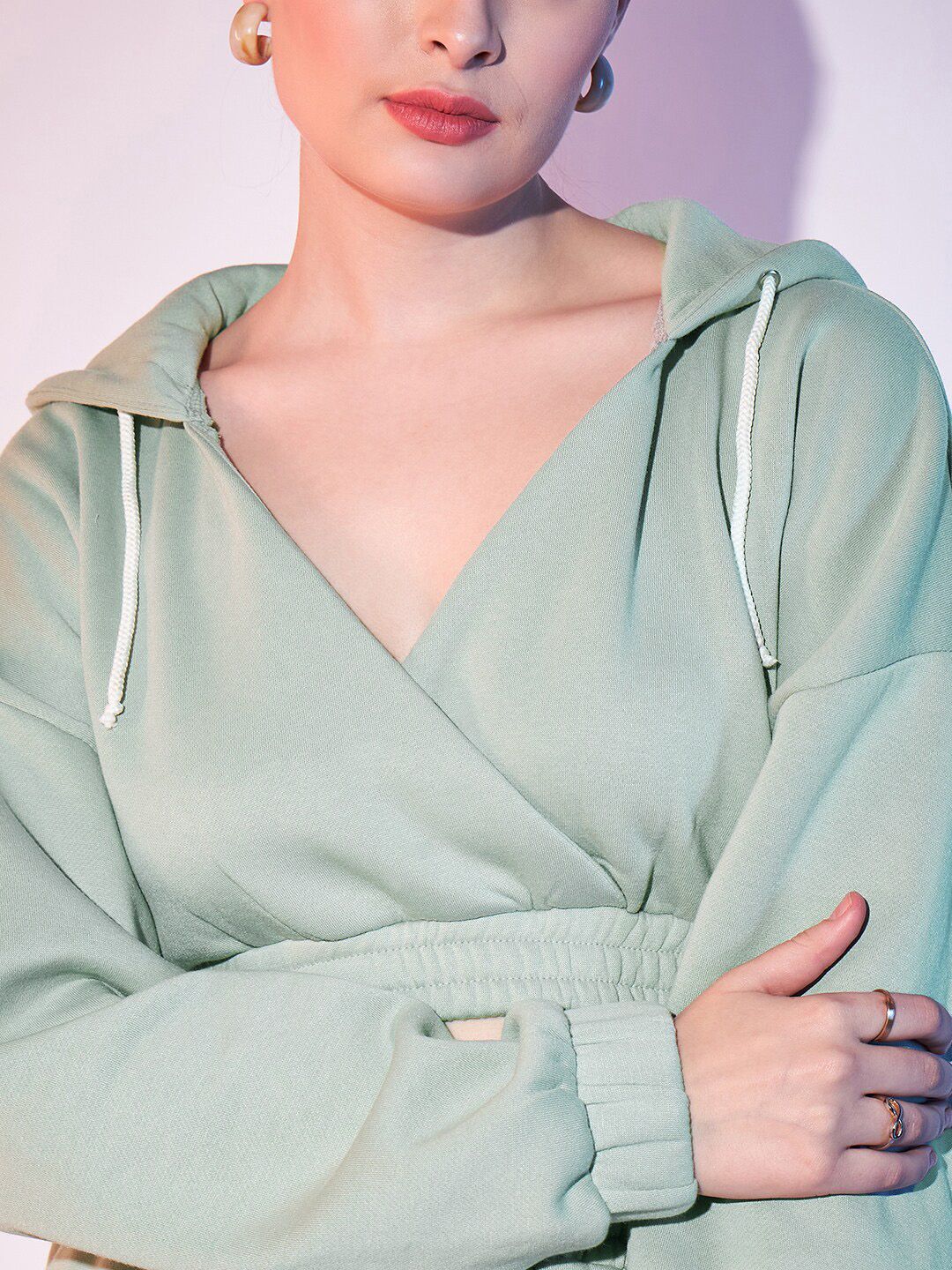 STREET 9 Fleece Hooded Sweatshirt With Skirt