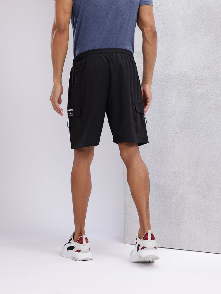 HRX by Hrithik Roshan Men Brand Logo Printed Detail Mid-Rise Lifestyle Cargo-Style Shorts