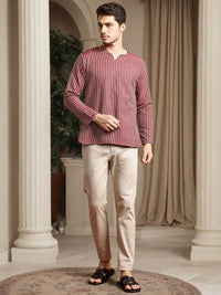 Anouk Woven Design High-Low Kurta