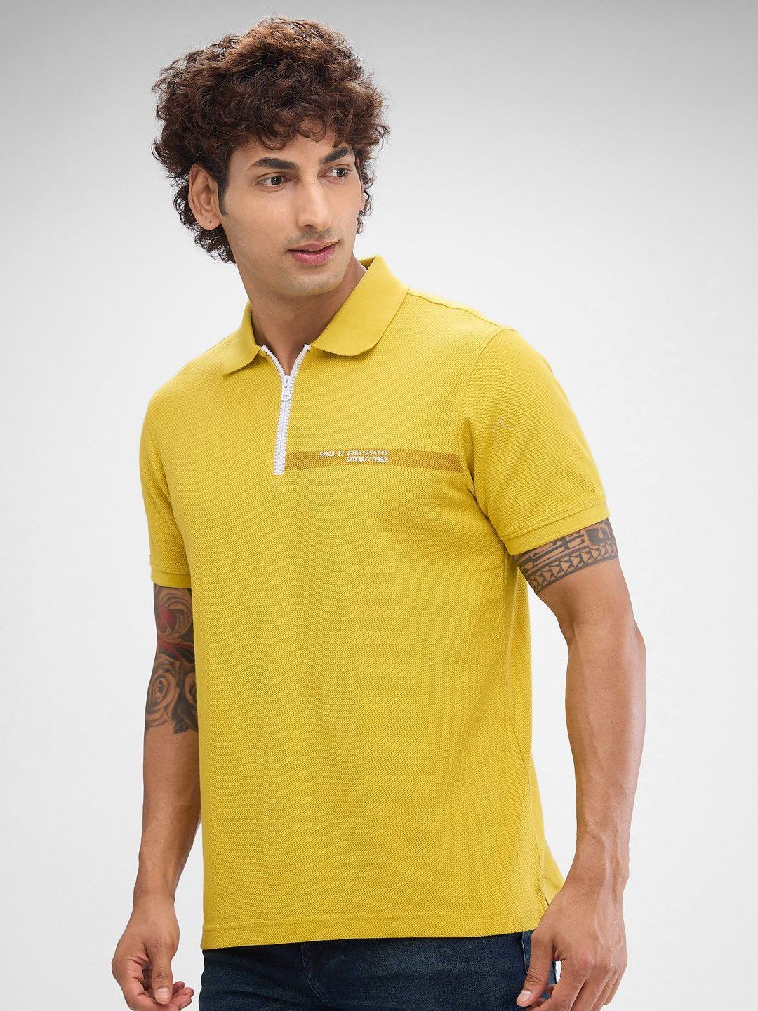 SPYKAR Men Polo Collar Solid Slim Fit T-Shirt