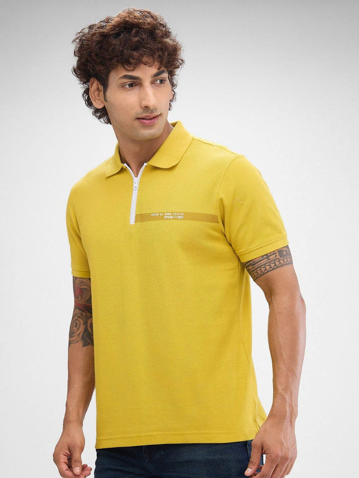 SPYKAR Men Polo Collar Solid Slim Fit T-Shirt