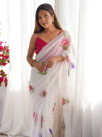 Saree mall Floral Organza Sarees
