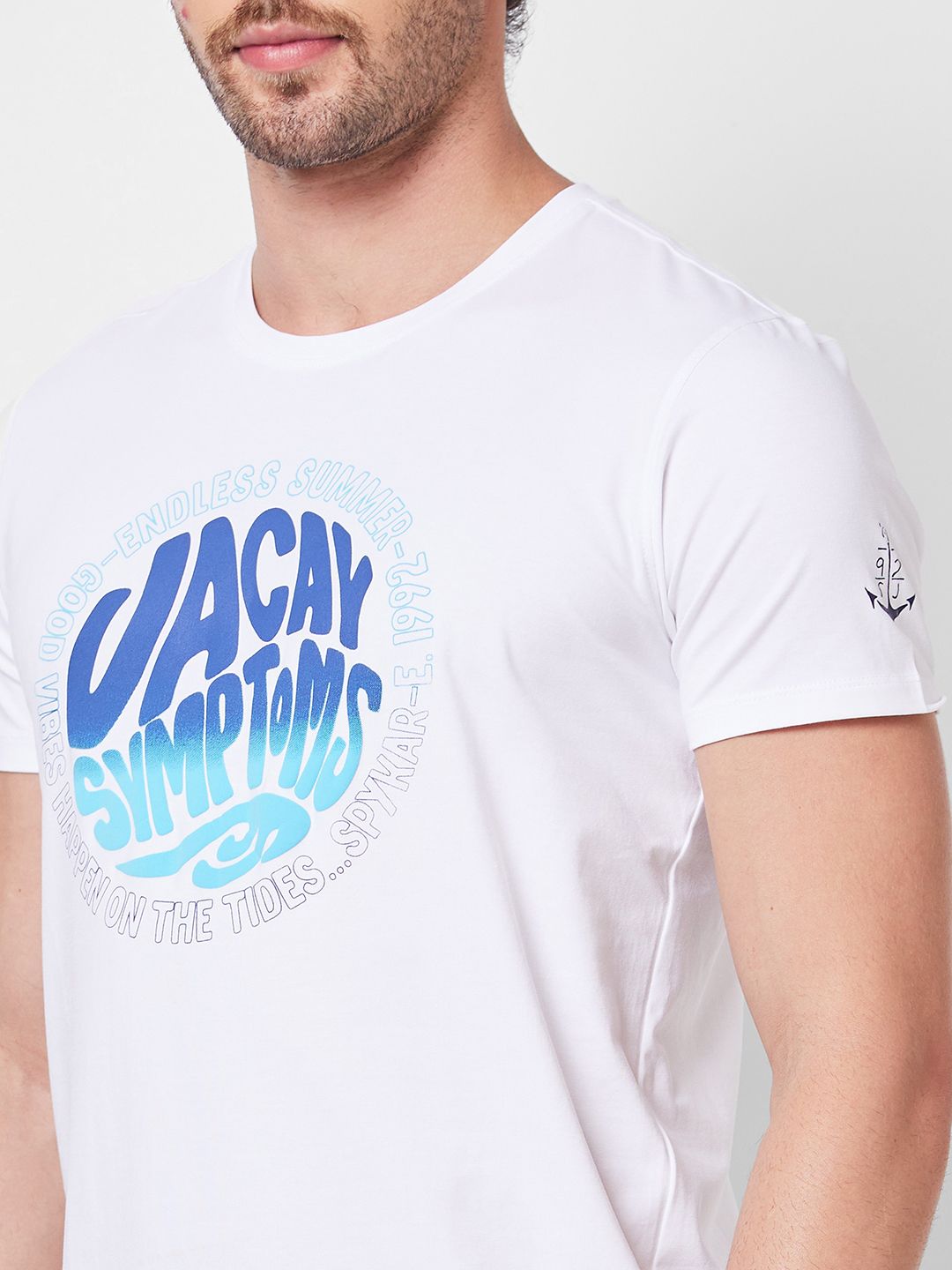 SPYKAR Typography Printed Slim Fit T-shirt