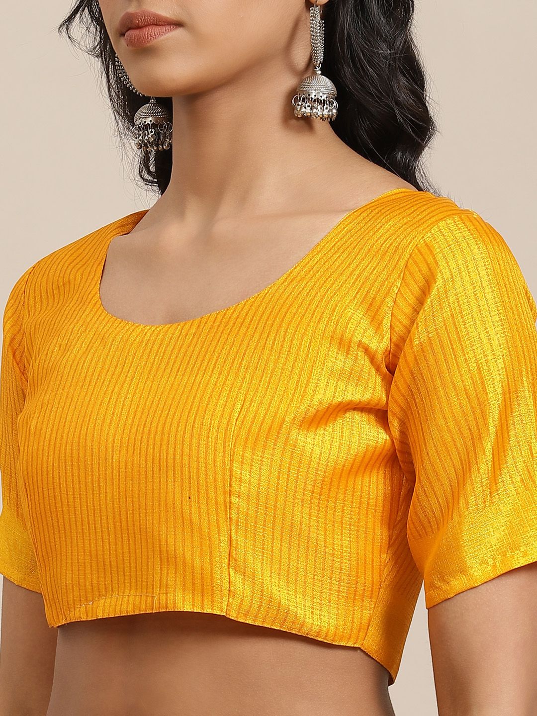 Saree mall Red & Off-White Dyed Effect Saree