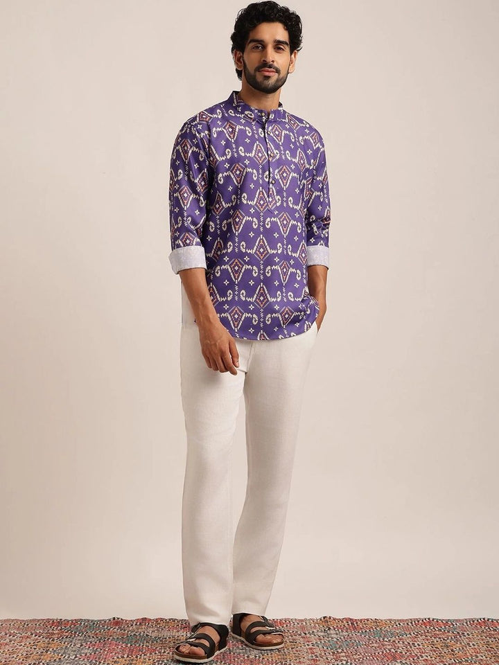 Anouk Lelaki Motif Etnik Bercetak Indie Prints Kurta