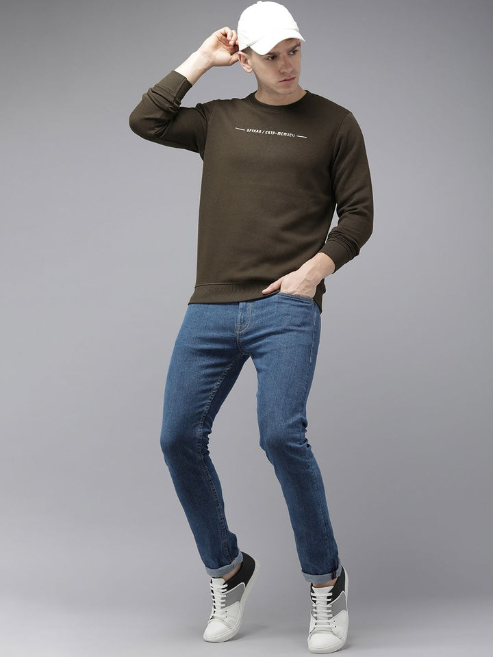 SPYKAR Brand Logo Printed Pullover Sweatshirt