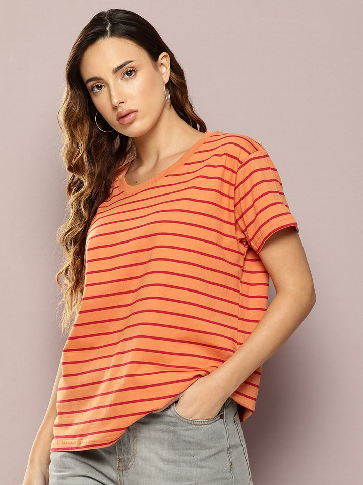 DILLINGER Striped Boxy T-shirt