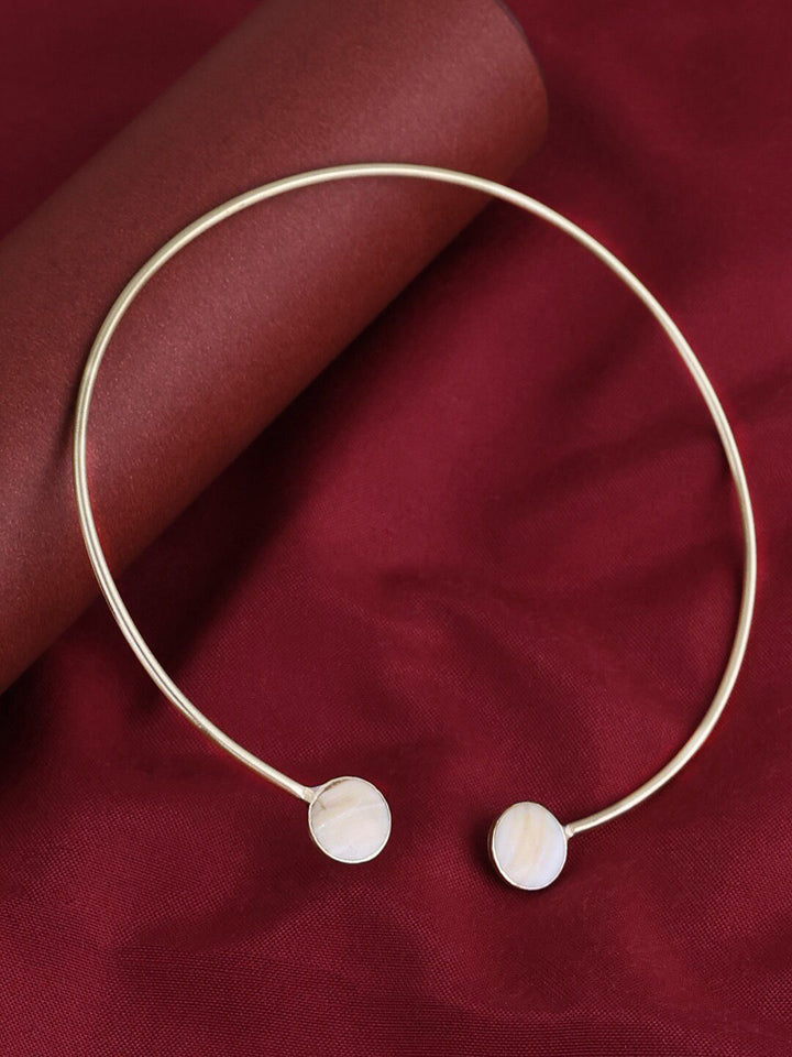 VOGUE PANASH Gold-Plated Mother of Pearl Necklace
