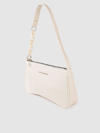 Lino Perros Women Off White Animal Printed PU Shoulder Bag