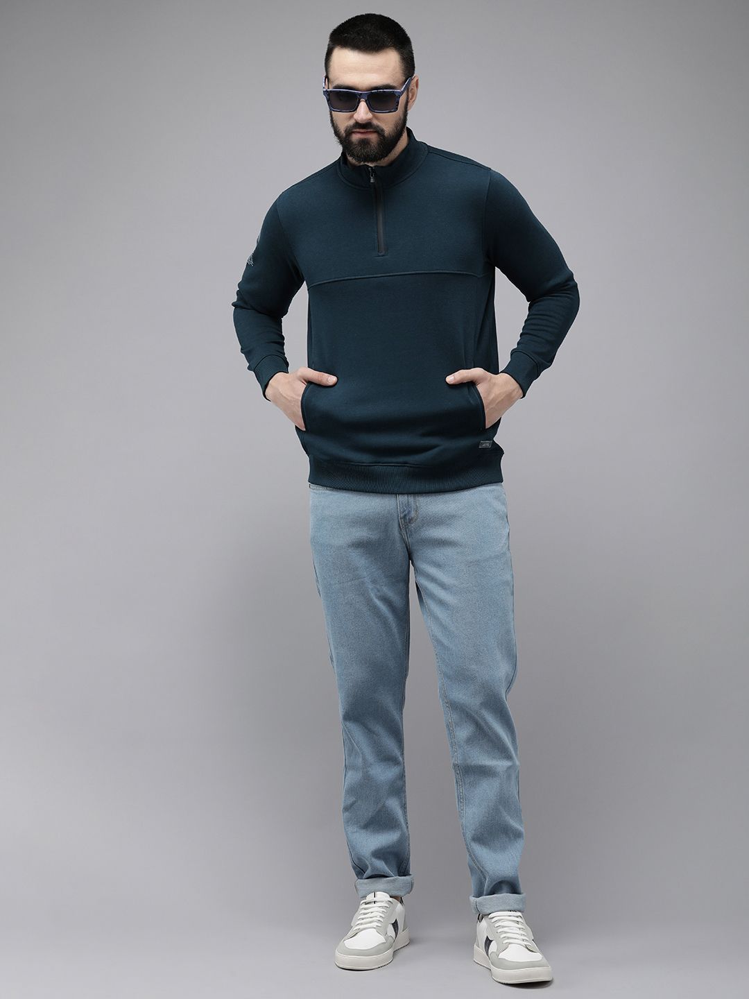 SPYKAR Solid Long Sleeves Pullover Sweatshirt